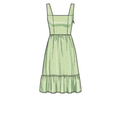 Patron Robe dos à smocks Femme - New Look 6692