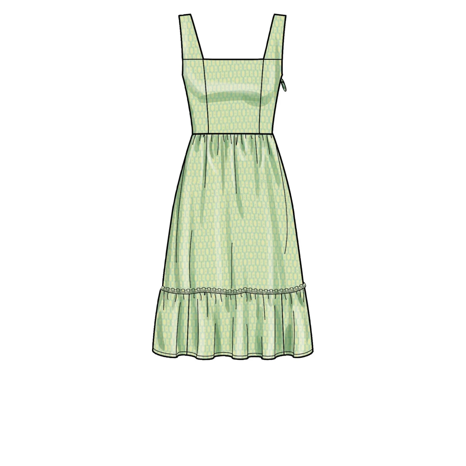Patron Robe dos à smocks Femme - New Look 6692