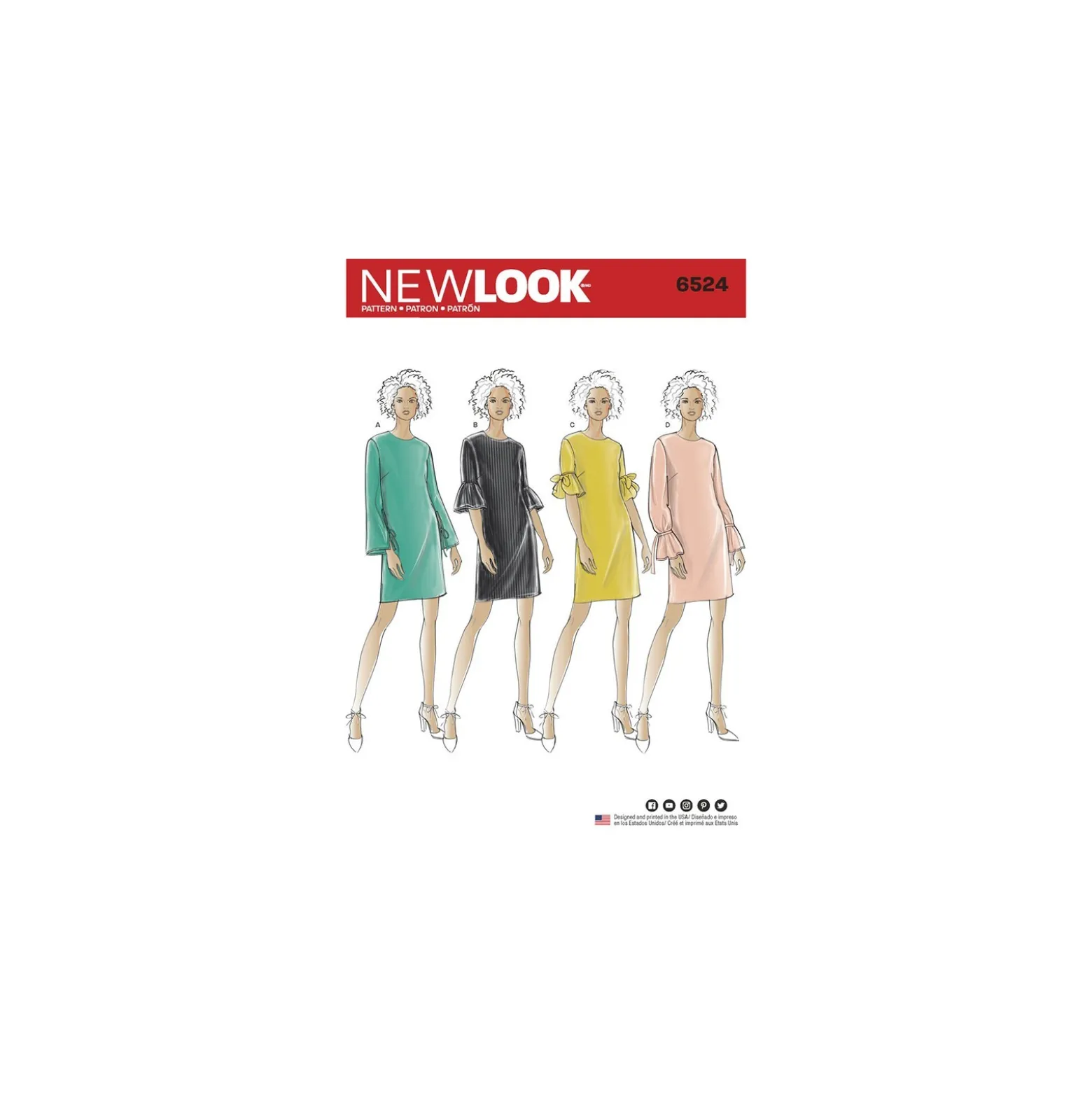 Patron Robe droite Femme - New Look 6524