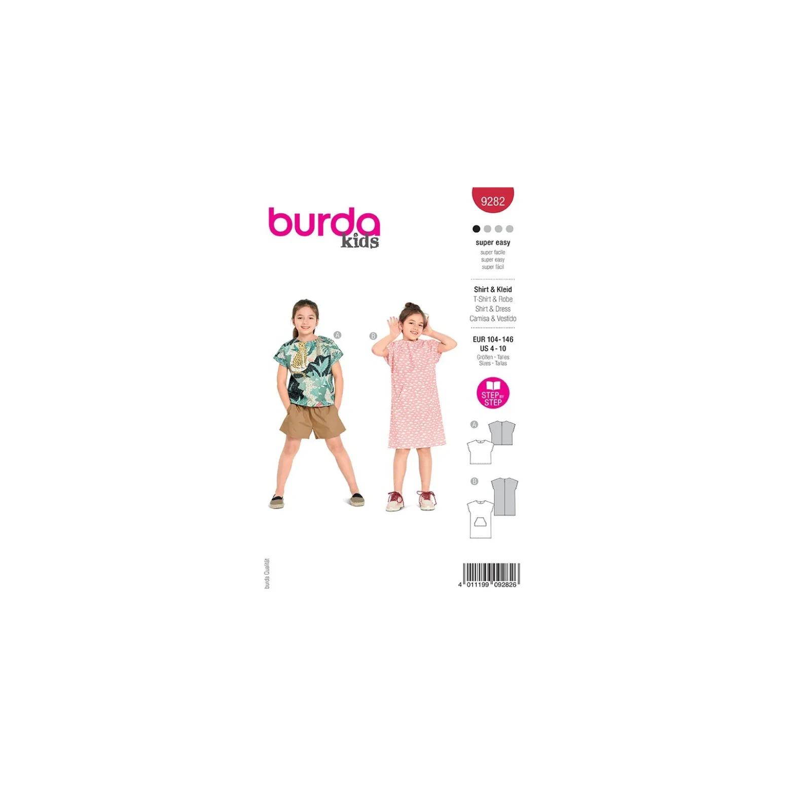 Patron robe et t-shirt enfant - Burda n°9282