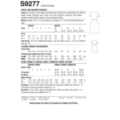 Patron robe Femme/Enfant - Simplicity n°S9277