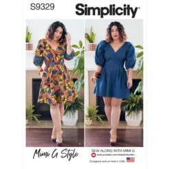 Patron Robe manches bouffantes Femme - Simplicity n°S9329