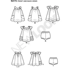Patron Robe à Manches Courtes Bébé - New Look 6275