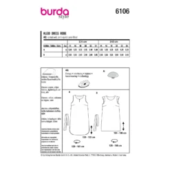 Patron robe à pinces Femme grande taille - Burda n°6106
