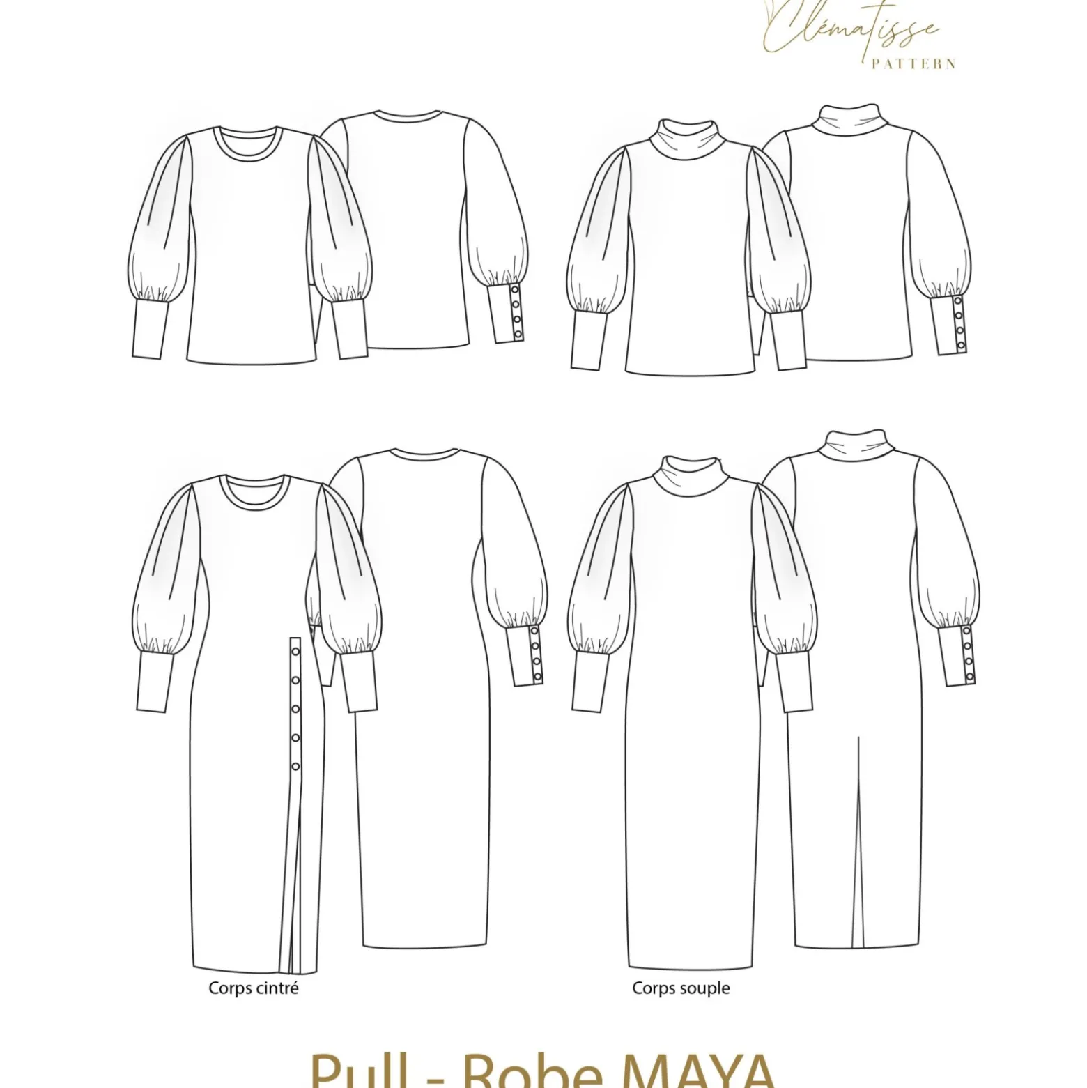 Patron Robe Pull Clématisse Pattern - Maya