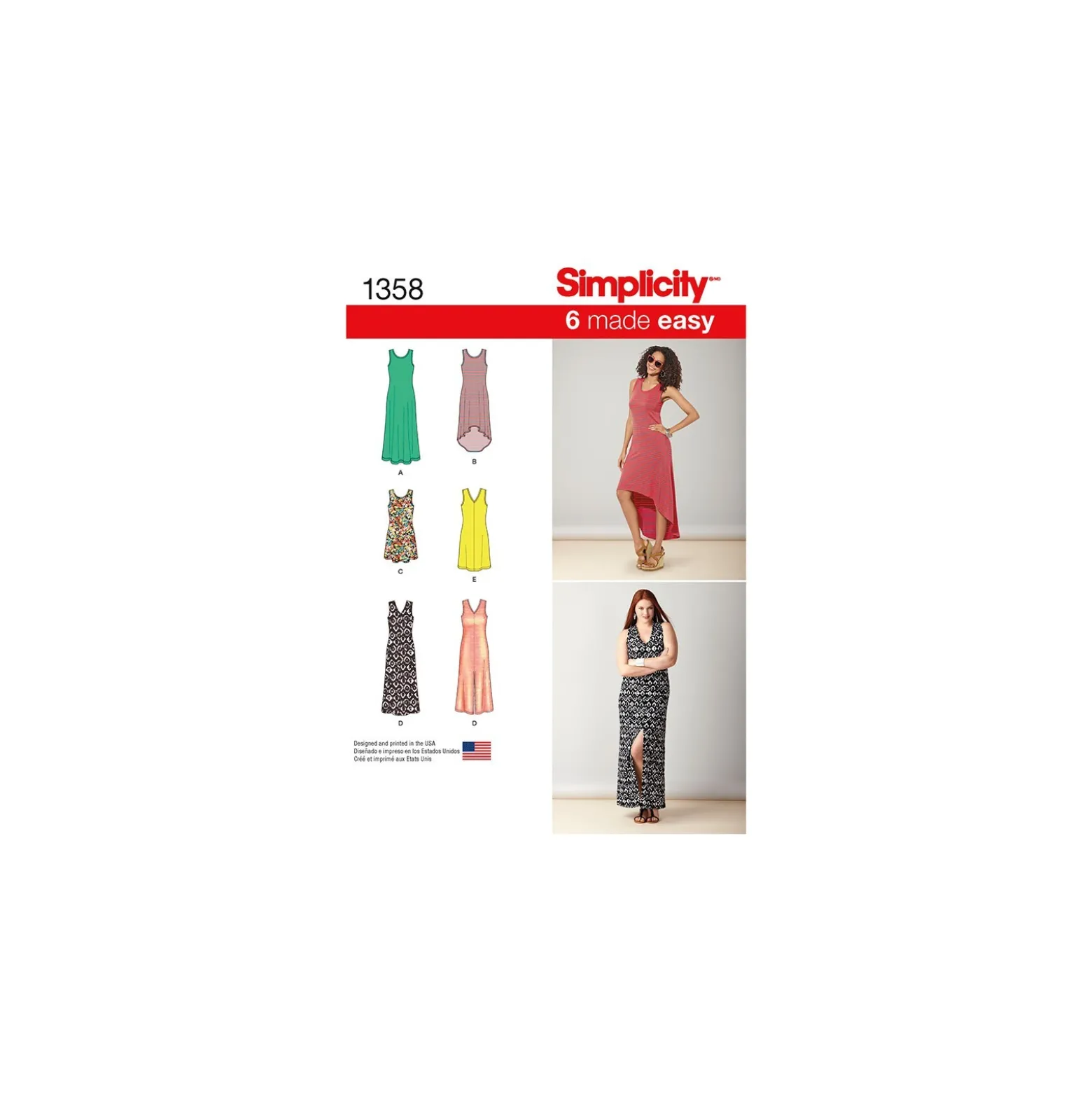 Patron Robe sans manche Femme - Simplicity n°1358