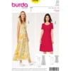 Patron Robe taille haute effet cache-cœur Burda N°6496