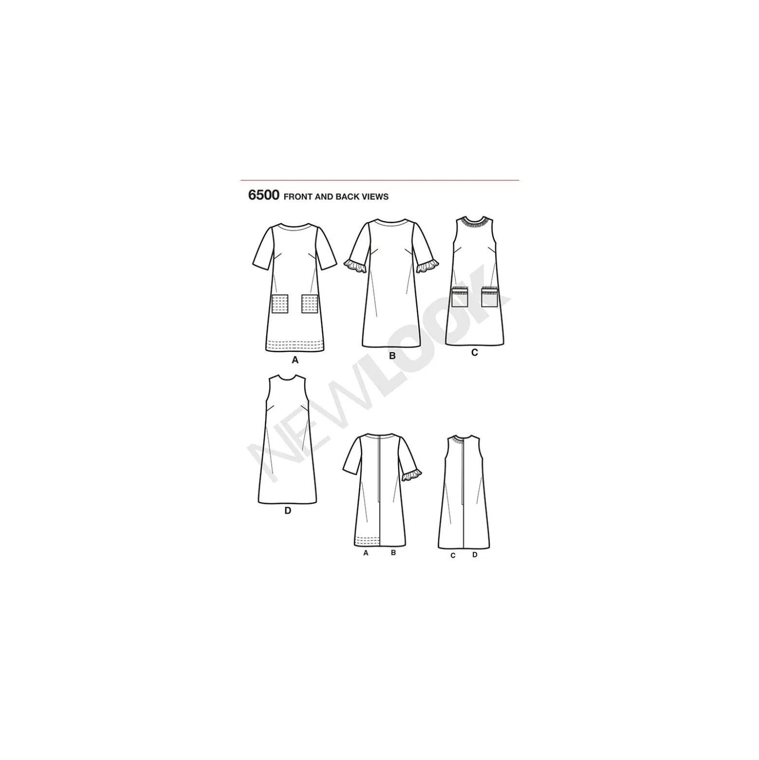 Patron Robe Trapèze Femme - New Look 6500