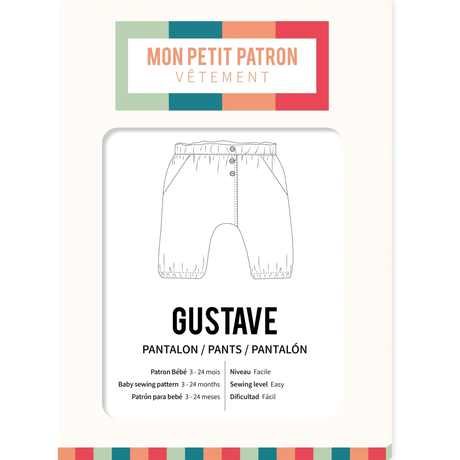 Patron sarouel bébé Mon Petit Patron - Gustave
