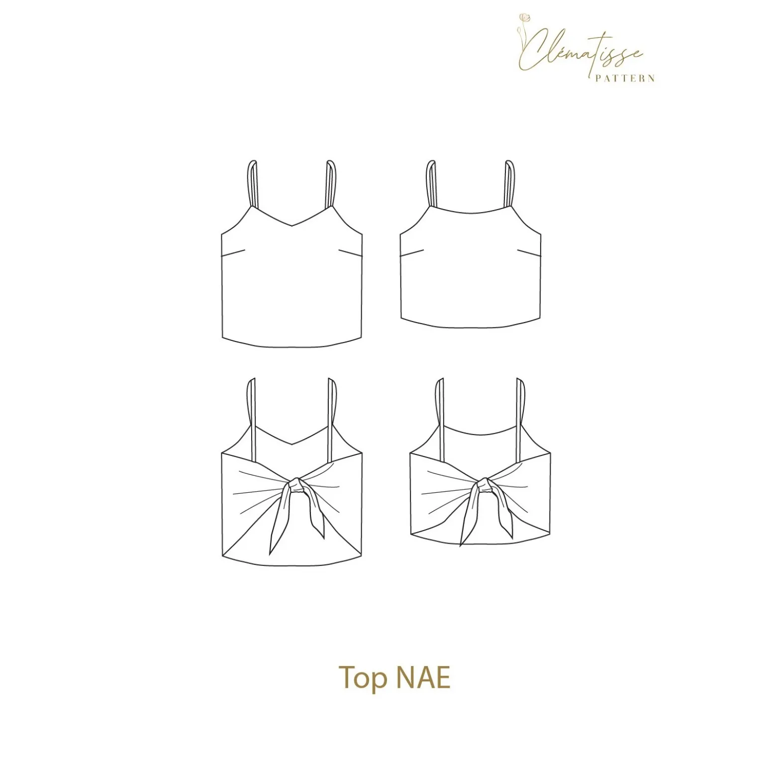 Patron top Clématisse Pattern - Naé