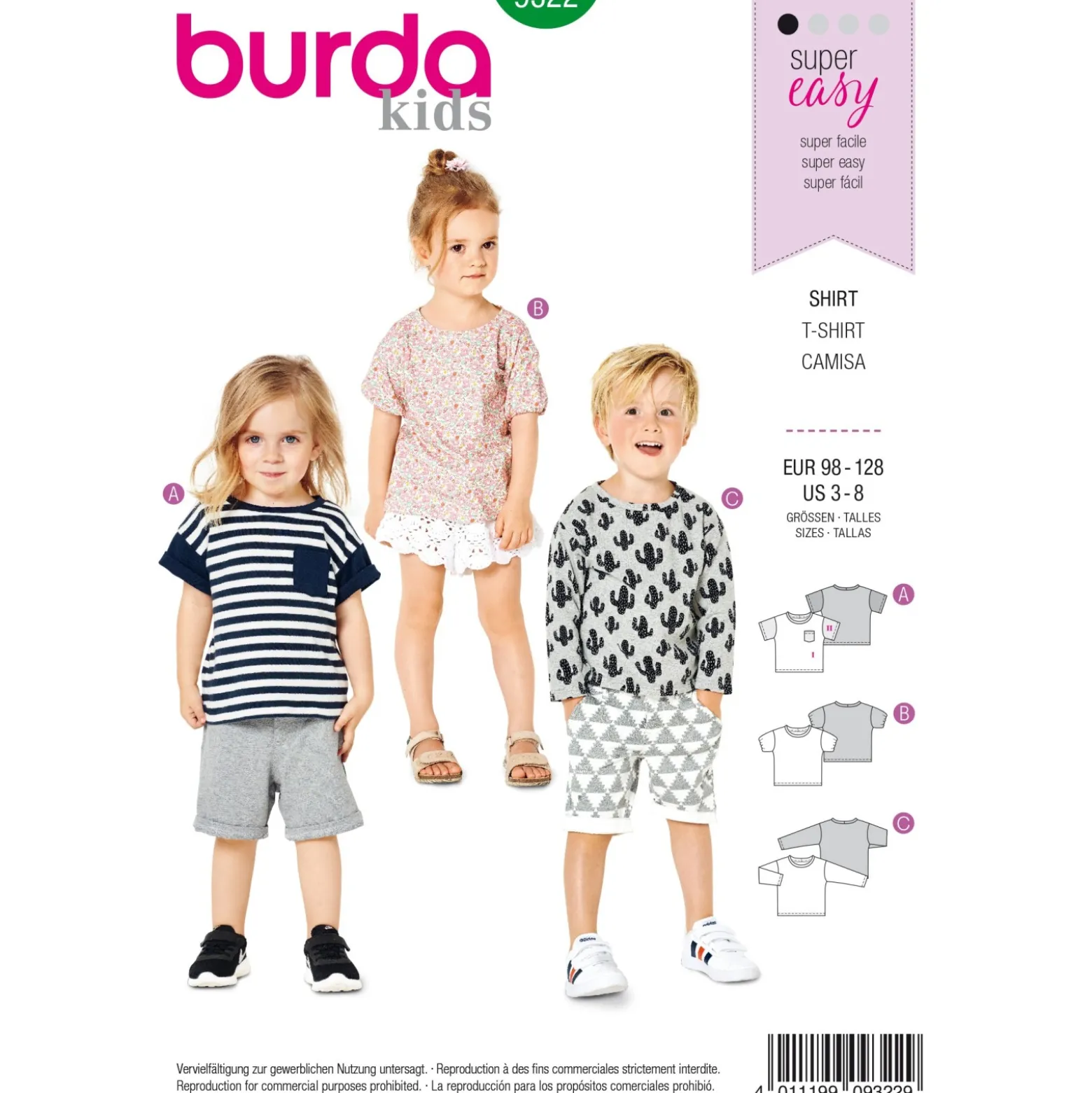 Patron Top Enfant Burda N°9322