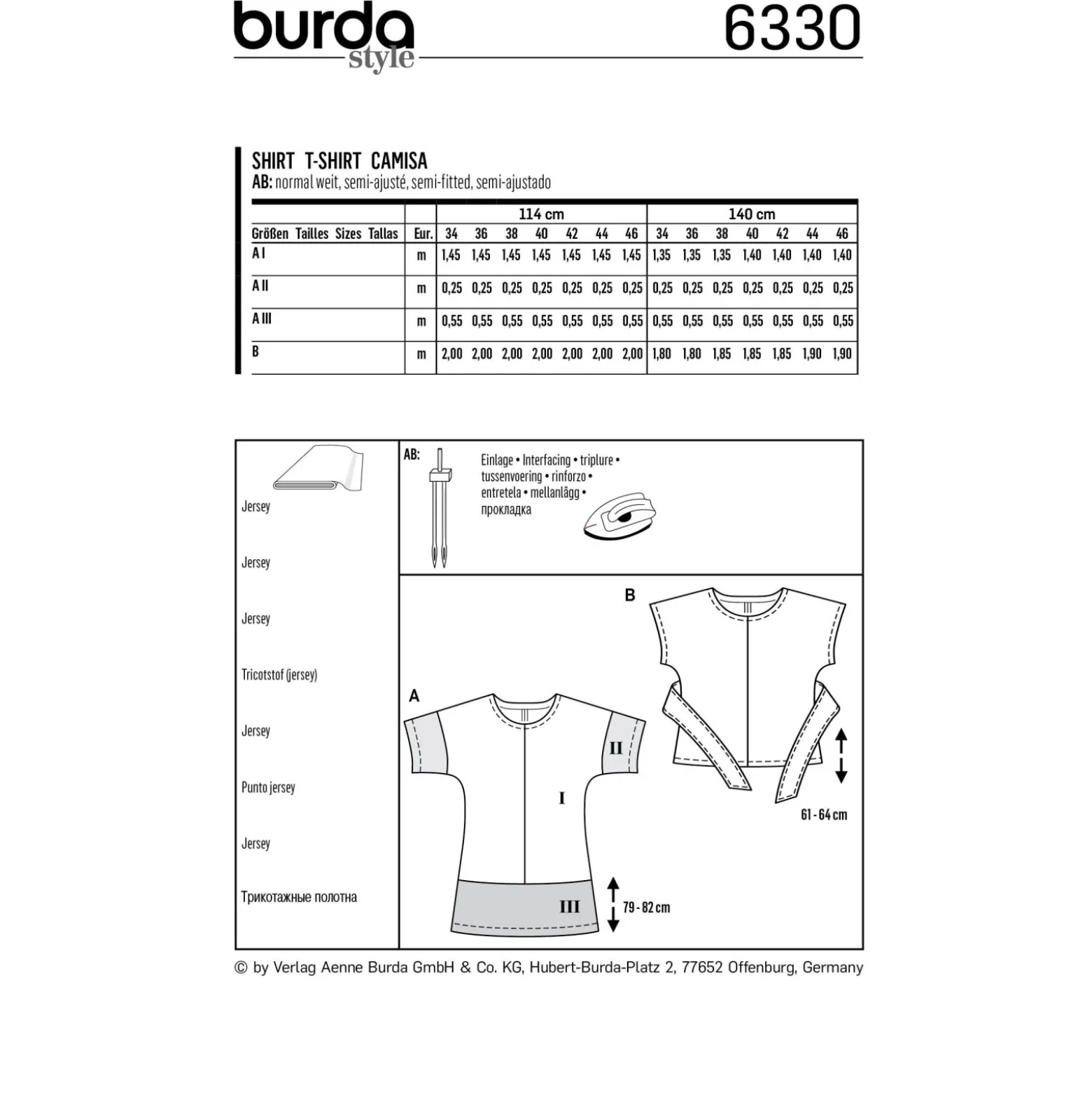 Patron Top Femme Burda N°6330