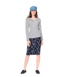 Patron t-shirt col V Femme - Burda n°6102