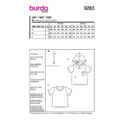 Patron t-shirt enfant - Burda n°9283