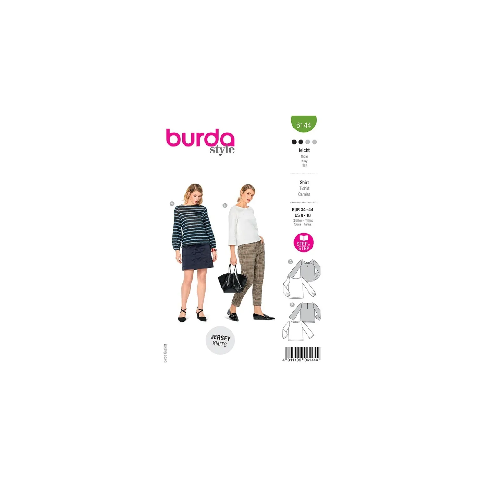 Patron t-shirt manches longues Femme - Burda n°6144