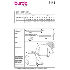 Patron t-shirt manches longues Femme - Burda n°6144