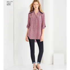 Patron Tunique Col Rond Fendu Femme - New Look 6374