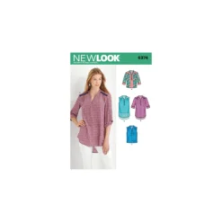 Patron Tunique Col Rond Fendu Femme - New Look 6374