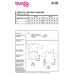 Patron tunique et robe Femme - Burda n°6139