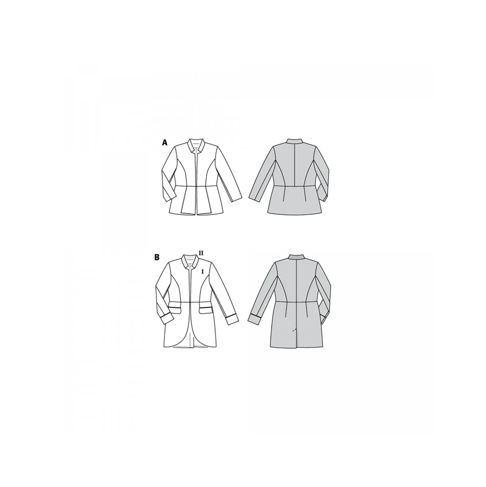 Patron veste à basque Femme - Burda n°6096