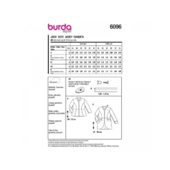 Patron veste à basque Femme - Burda n°6096