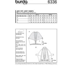 Patron Veste Chauve-Souris Femme Burda N°6336