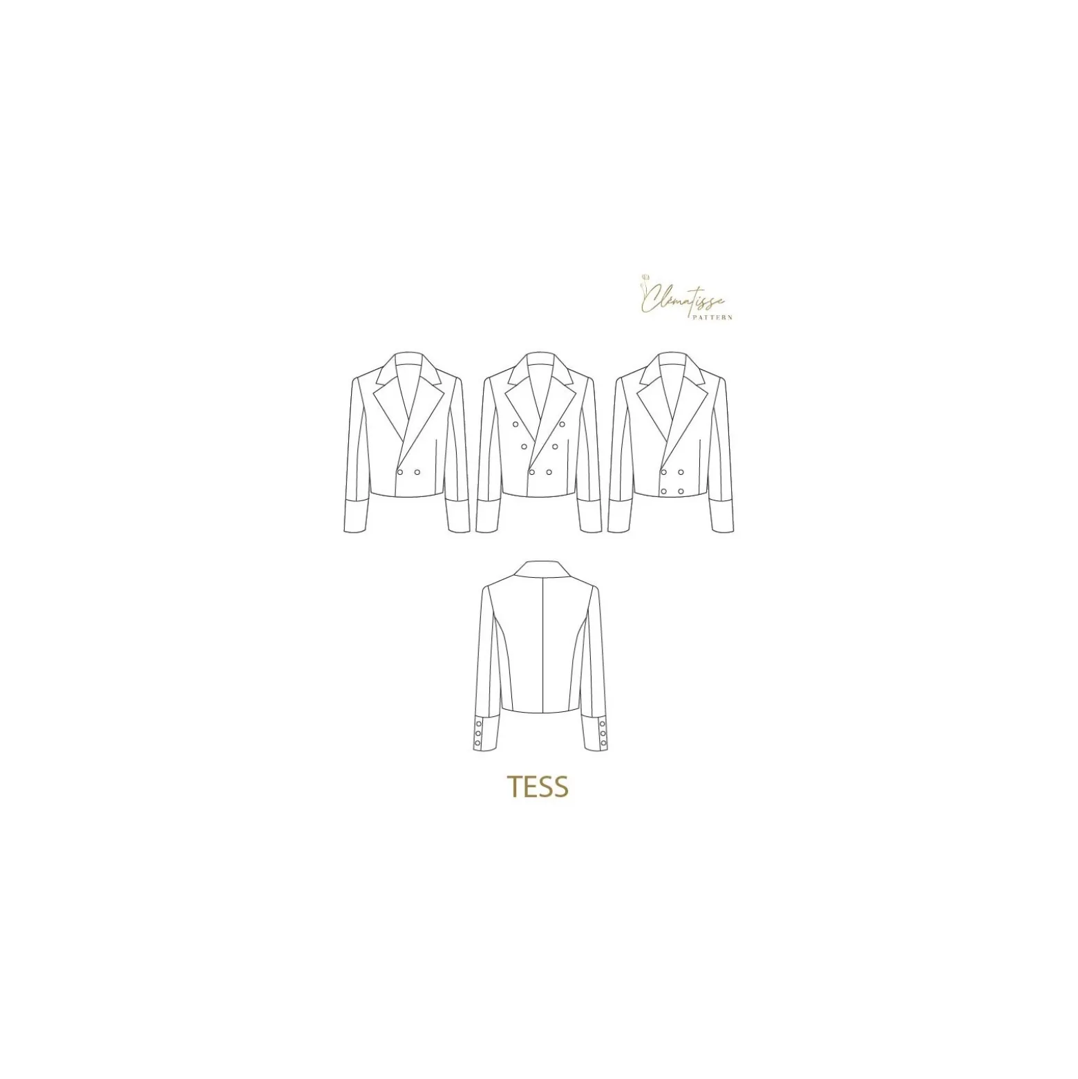 Patron Veste Clématisse Pattern - Tess