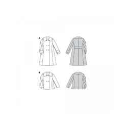 Patron veste et manteau double boutonnage Femme - Burda n°6092