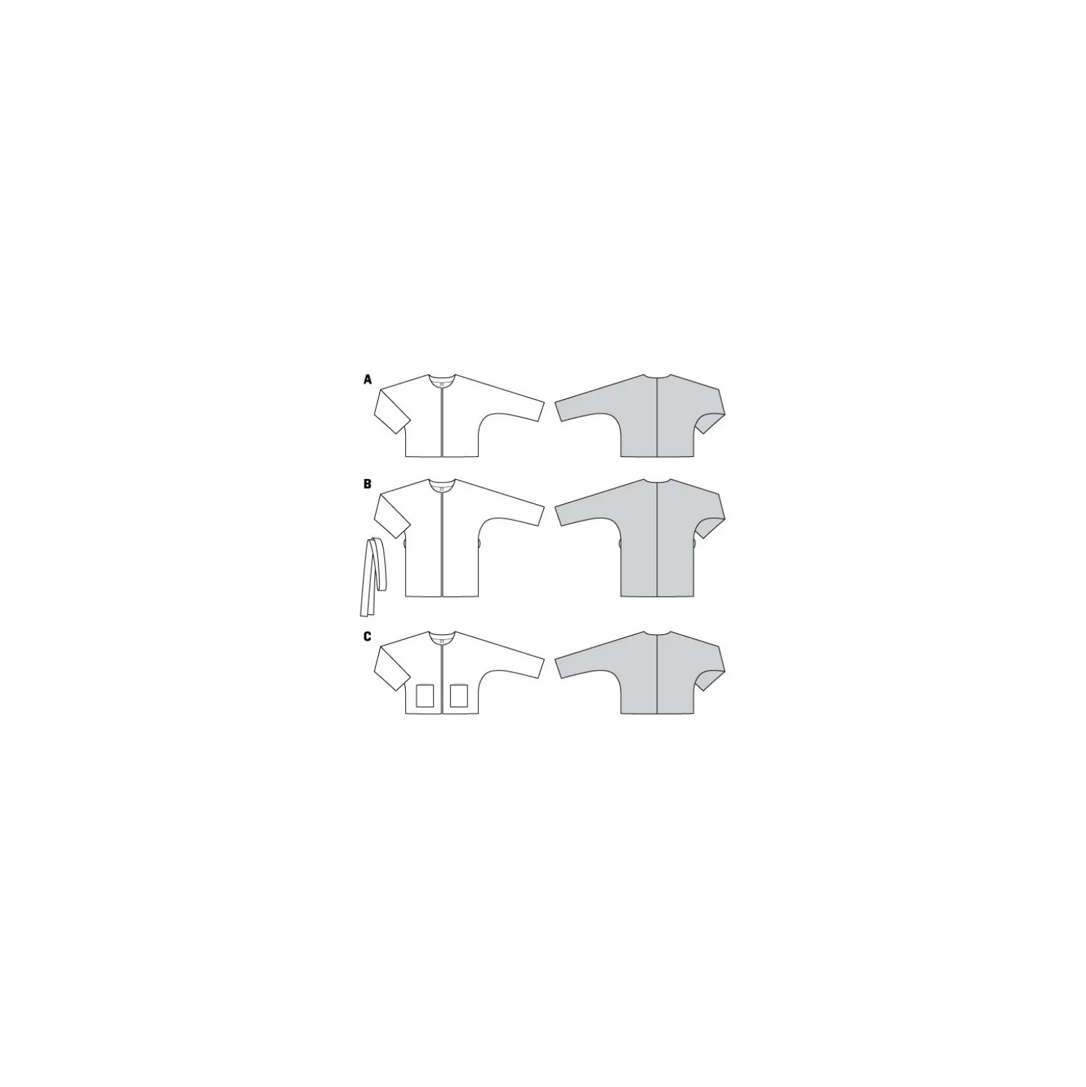 Patron veste sans col Femme - Burda n°6123