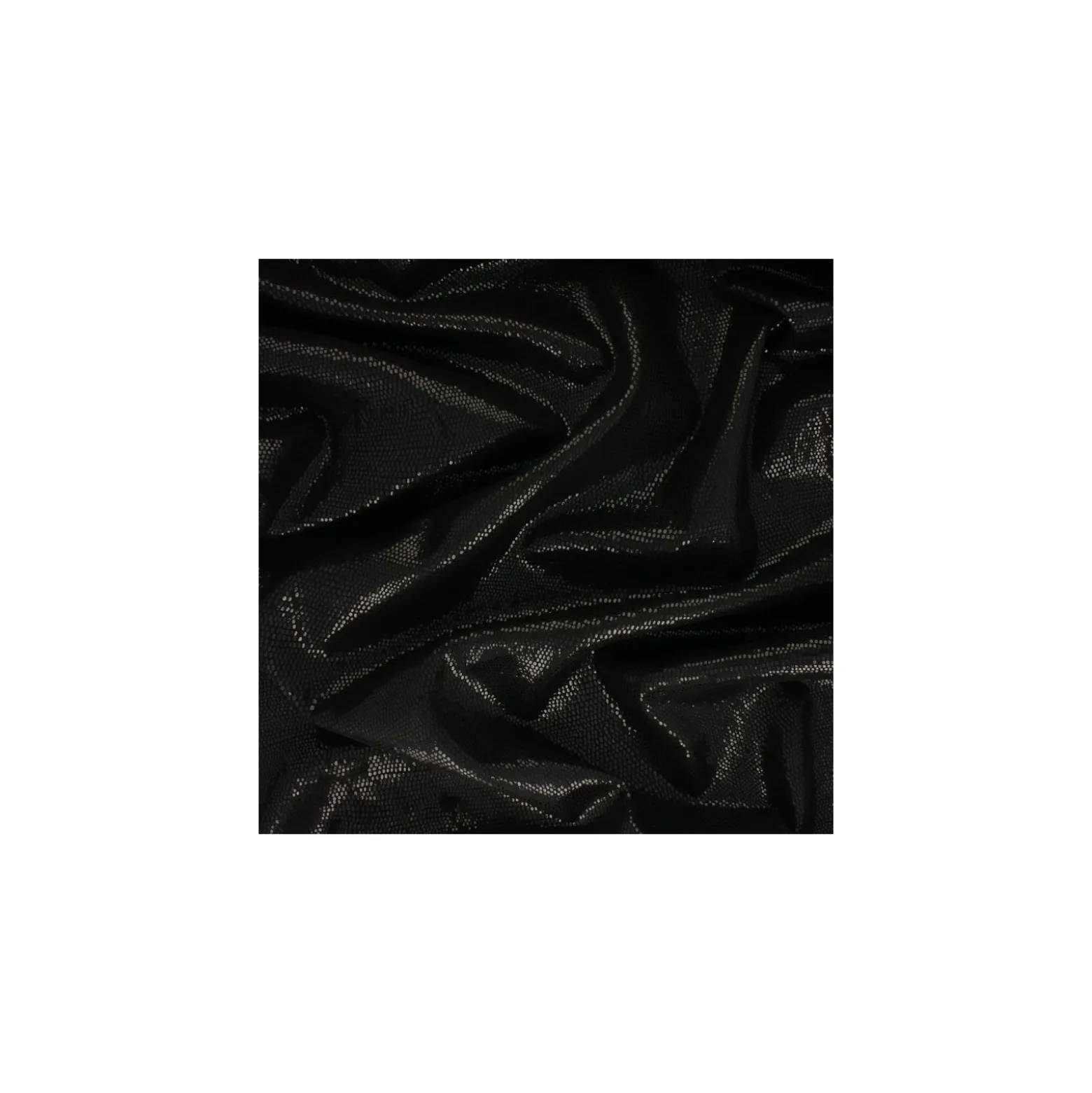♥ Peau Cuir Stretch Magisco Lucertola - Noir ♥