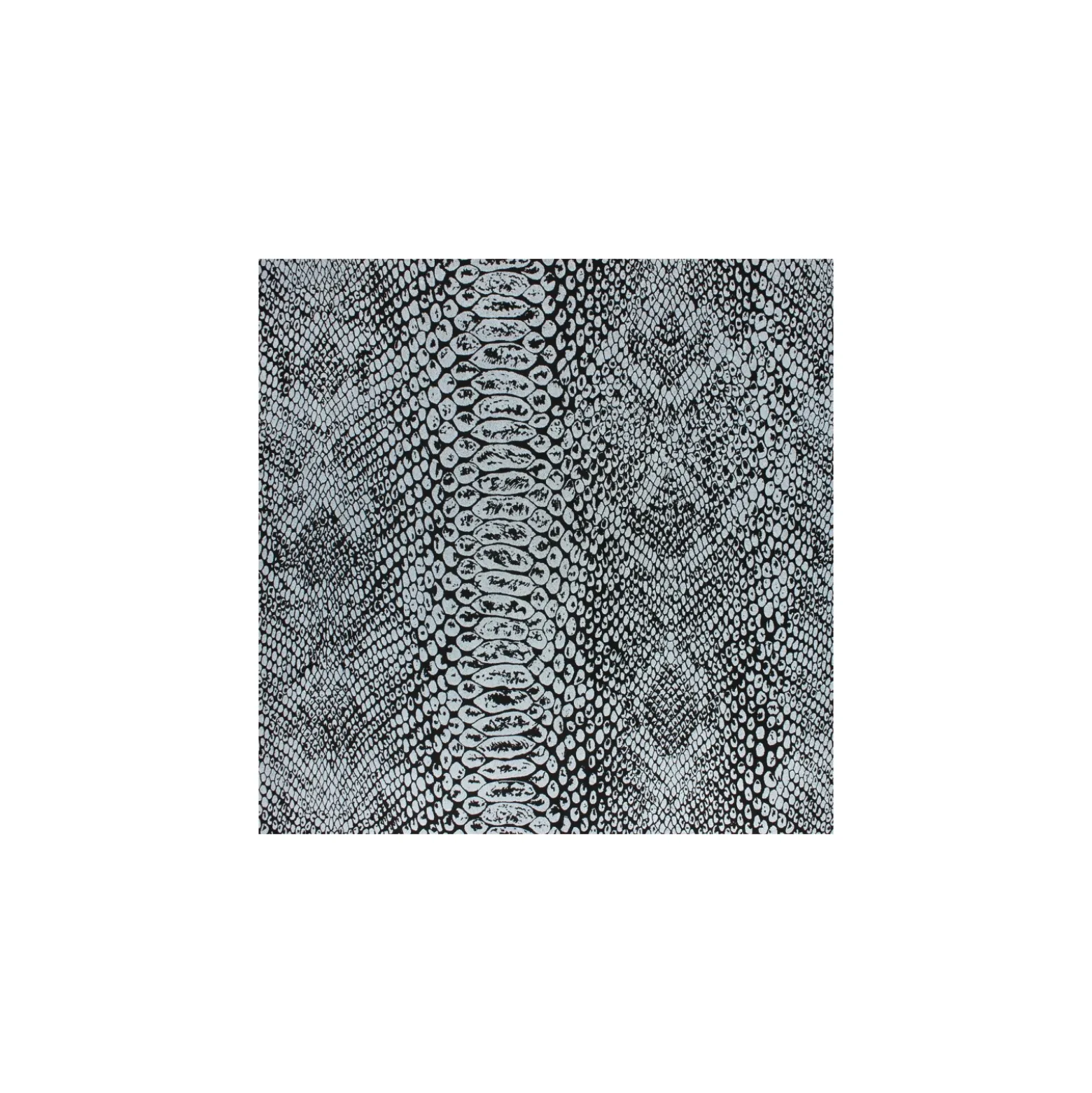 ♥ Peau Cuir Stretch Magisco Serpente - Argent/Noir ♥