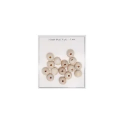 Perles en bois naturel - 15 mm (lot de 15)
