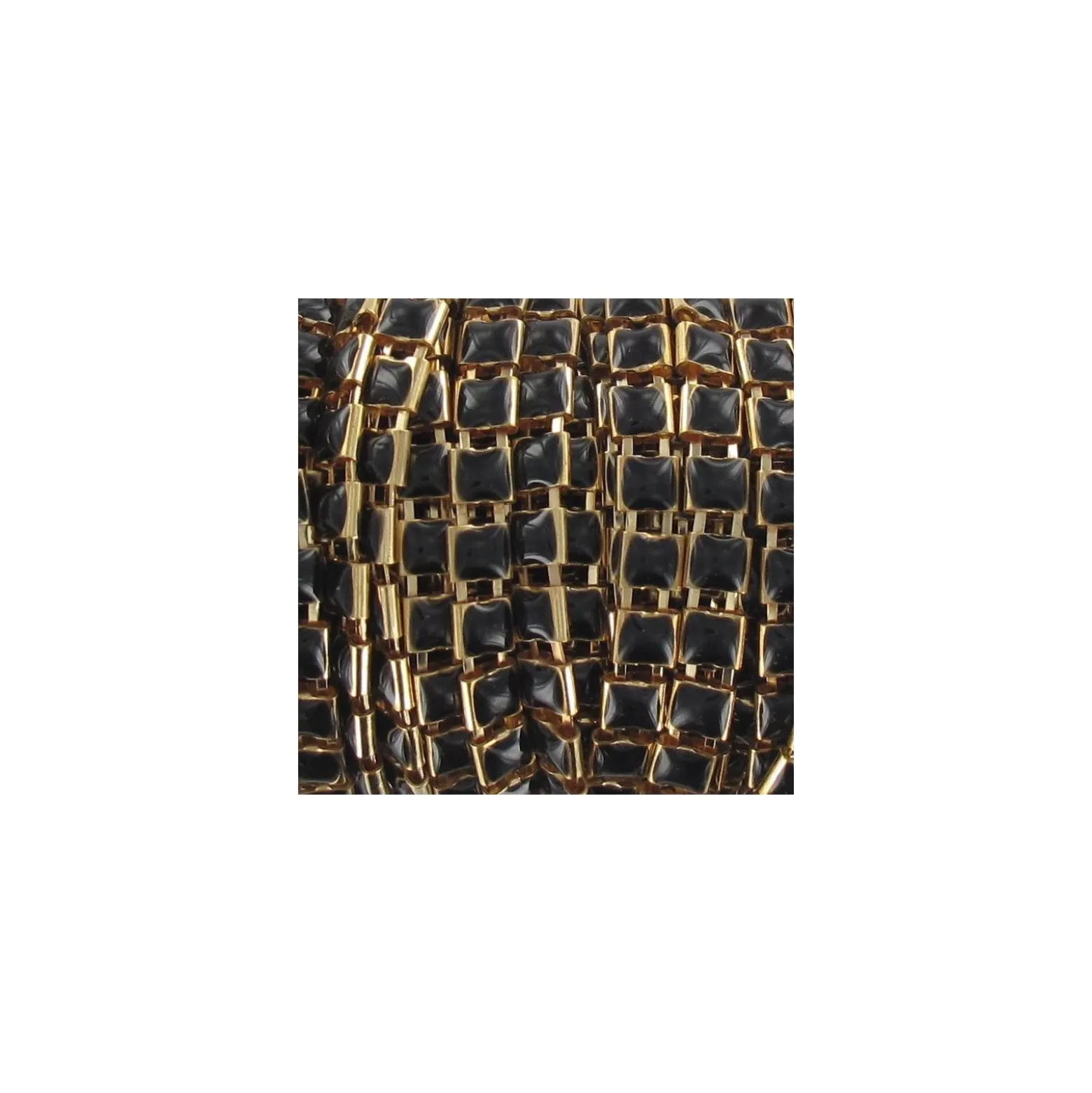 Petite chainette carré noire x 50cm