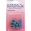 Pied de biche pour fermeture invisible - Couture loisirs