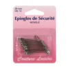 Épingles à nourrice nickelées X12 - 38 mm - Couture loisirs