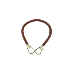 Poignée Sac Tressée Cuir Synthétique - Marron