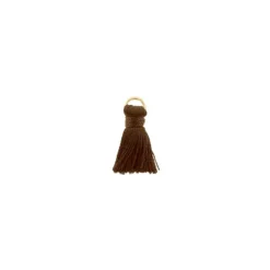 Pompon 20mm avec anneau - chocolat