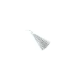 Pompon 80 mm lurex argent