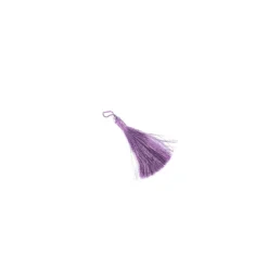 Pompon métallisé India 65 mm - parme