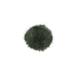 Pompon rond fausse fourrure - olive