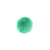 Pompon rond fausse fourrure vert