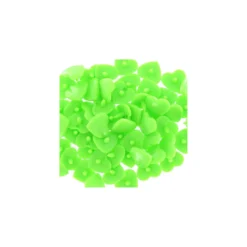 10 pressions coeurs Kam résine vert fluo