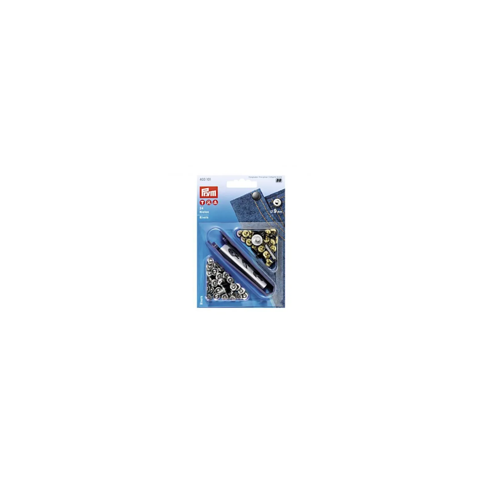 Rivets Jean 9mm + outil - Prym