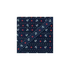 Ruban aspect gros grain Ancres & Etoiles - marine x 1 m