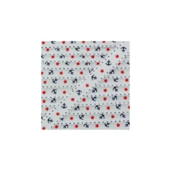 Ruban aspect gros grain Ancres & Etoiles - blanc x 1 m