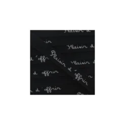 Ruban aspect gros grain expression "Plaisir d'offrir" noir