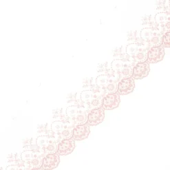 Ruban broderie sur tulle Marise - rose poudré x 50cm