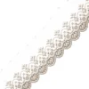Ruban broderie sur tulle Marise - taupe x 50cm