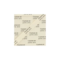 Ruban coton étiquette "Couture en petite série" - écru - 1m