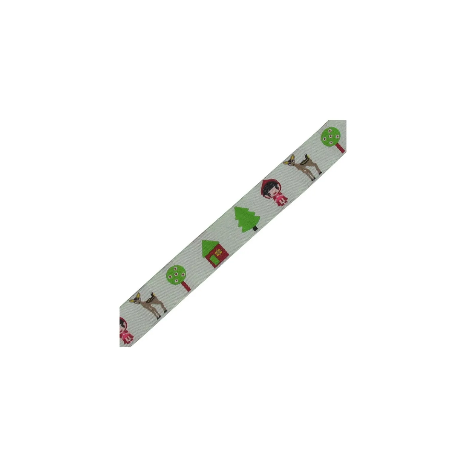 Ruban Daims blanc vert